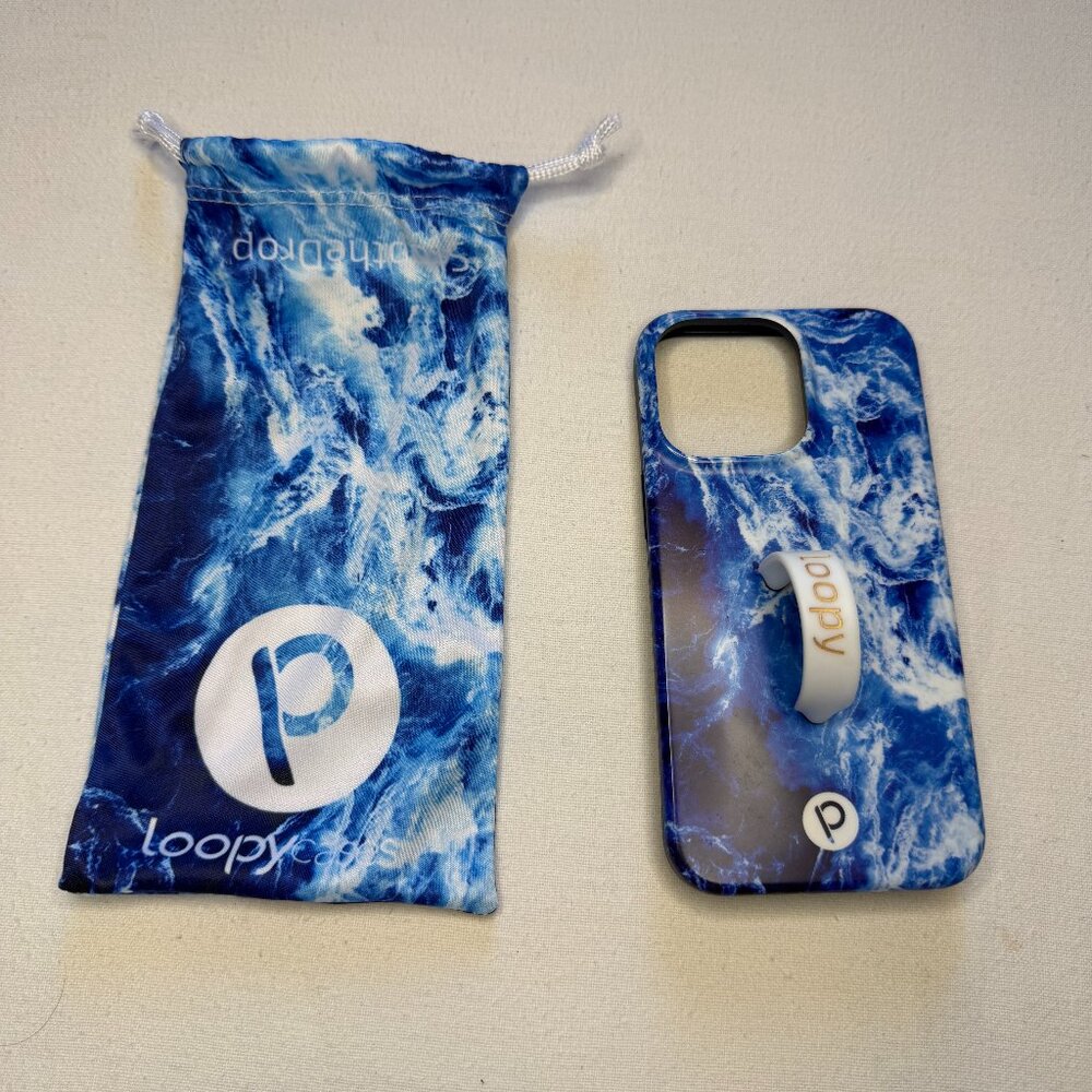 Loopy Case iPhone 11 Pro Blue Water Righty with Bag